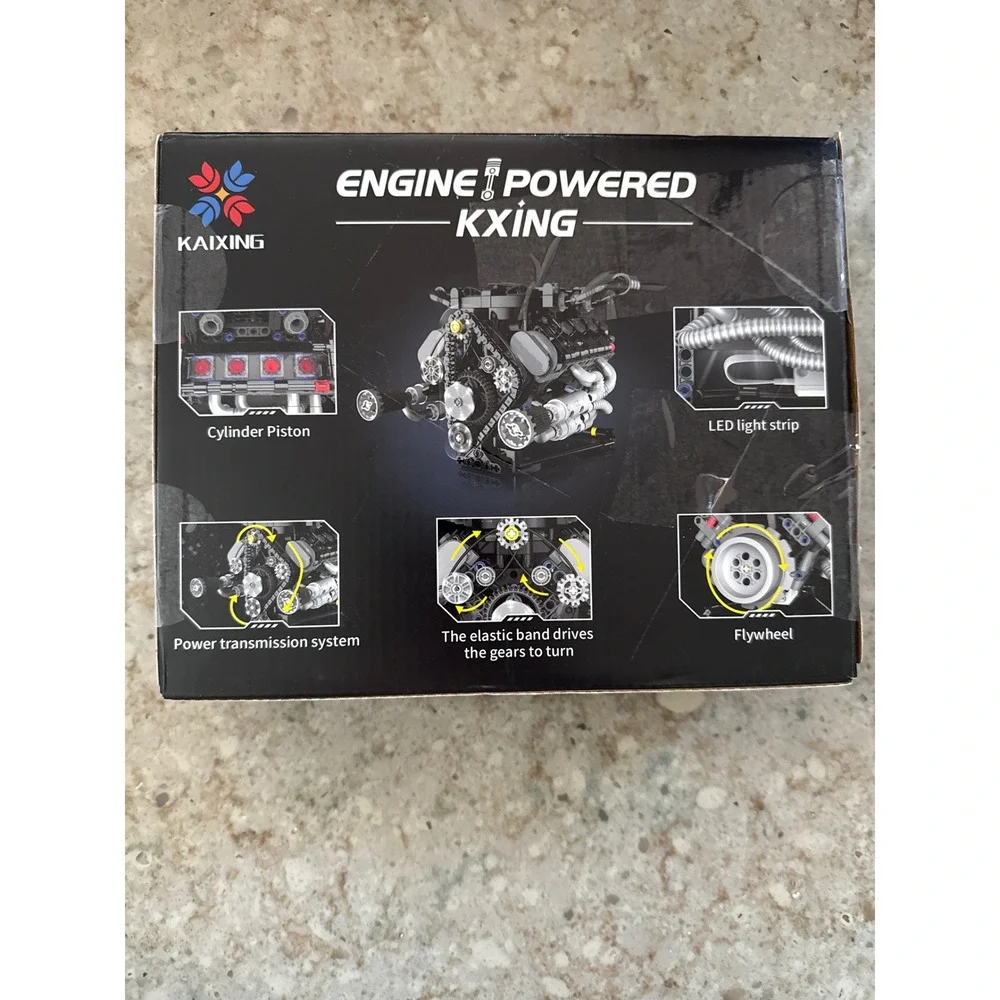 KAIXING K96206 Engine Powered‎ KXING Building Block Set 715 Pcs LED Lights NEW